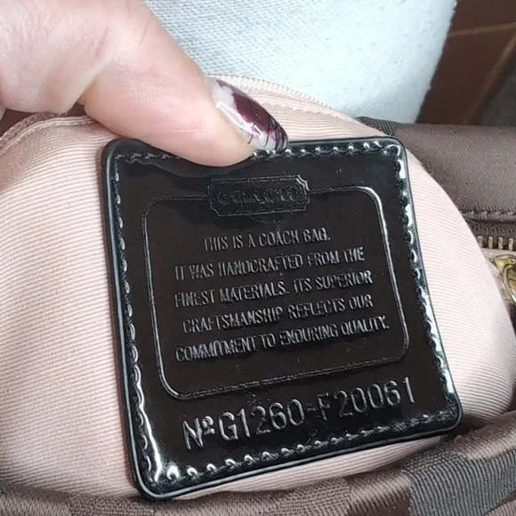 Coach Classic Brown Logo Print Large Travel Crossbody Bag Adjustable Strap - Picture 13 of 13